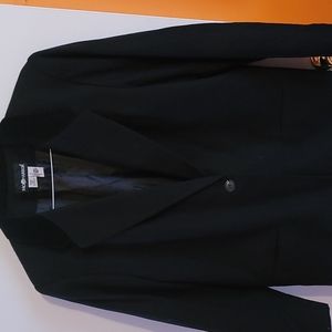 Blazer, black with velour collar